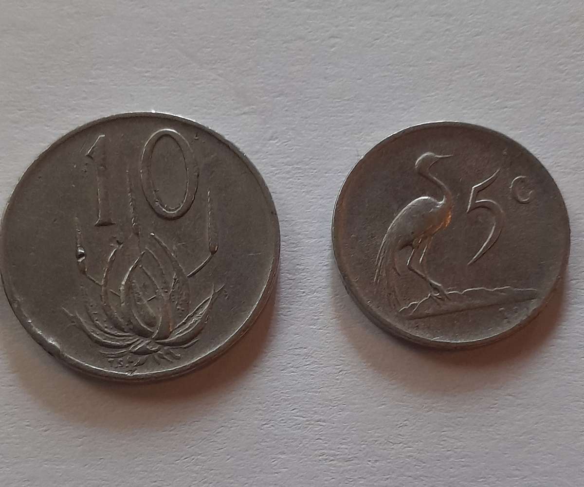 Five South African Coins