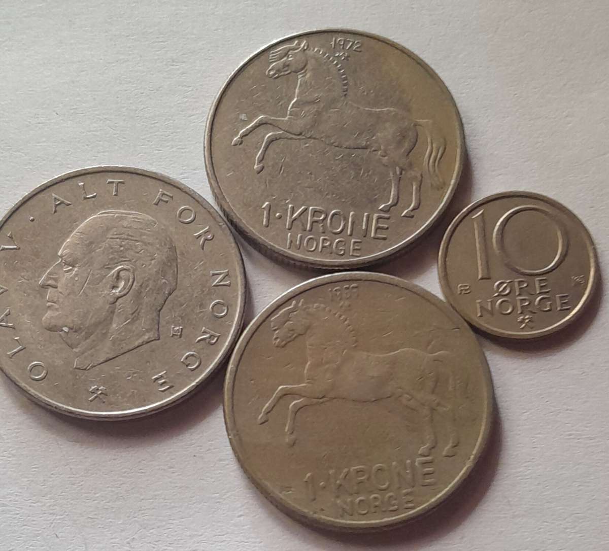 3 X 1 Krone Coins - 1976, 1959 & 1972 ~ 10 QRE 1978