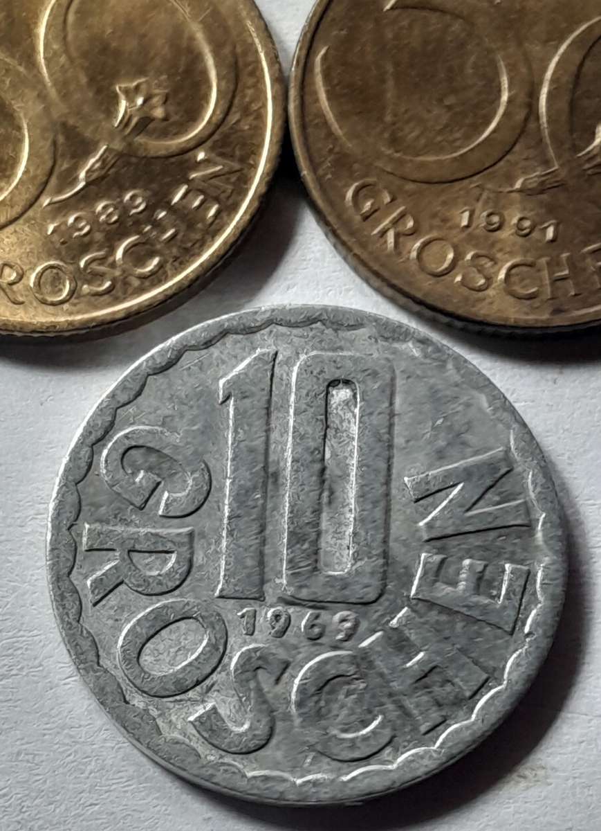 3 x Osterreich Groschen Coins