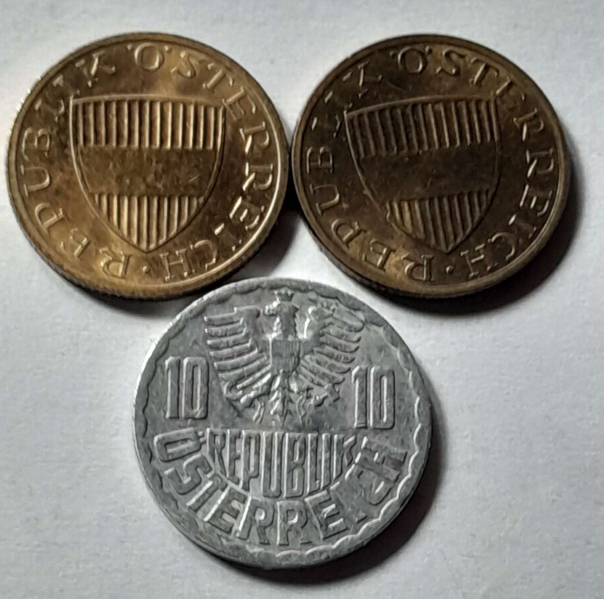 3 x Osterreich Groschen Coins