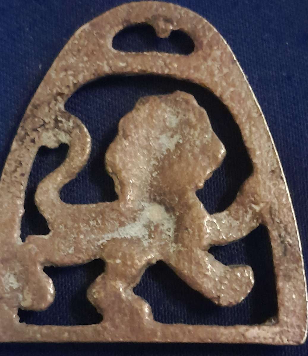 Single Horse Brasses - Antique Pony Horse Brass  - Rampant Lion