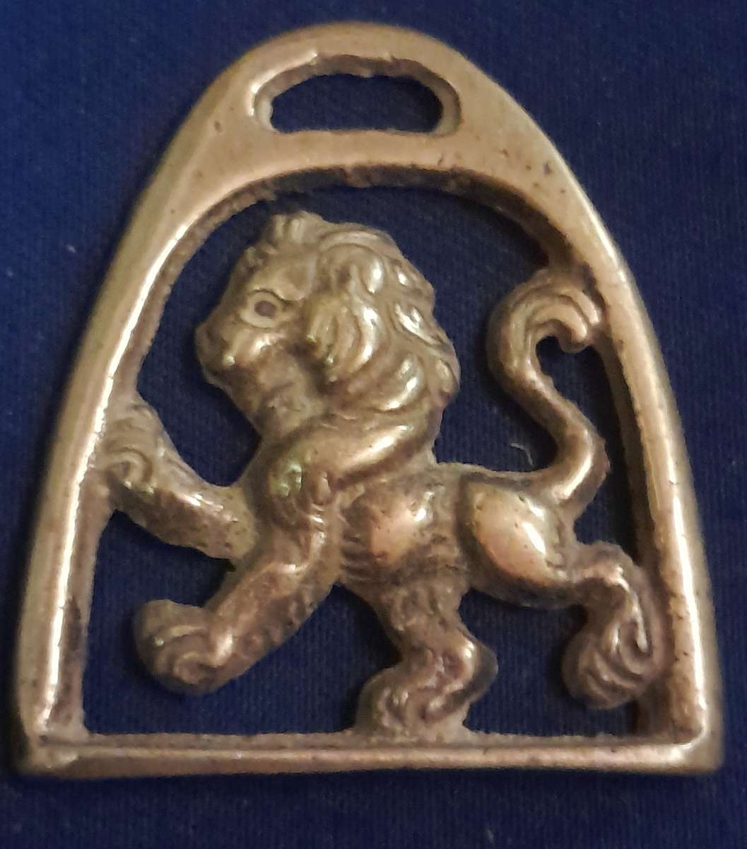 Antique Rare Martingale Miniature Pony Brasses - Set of Two