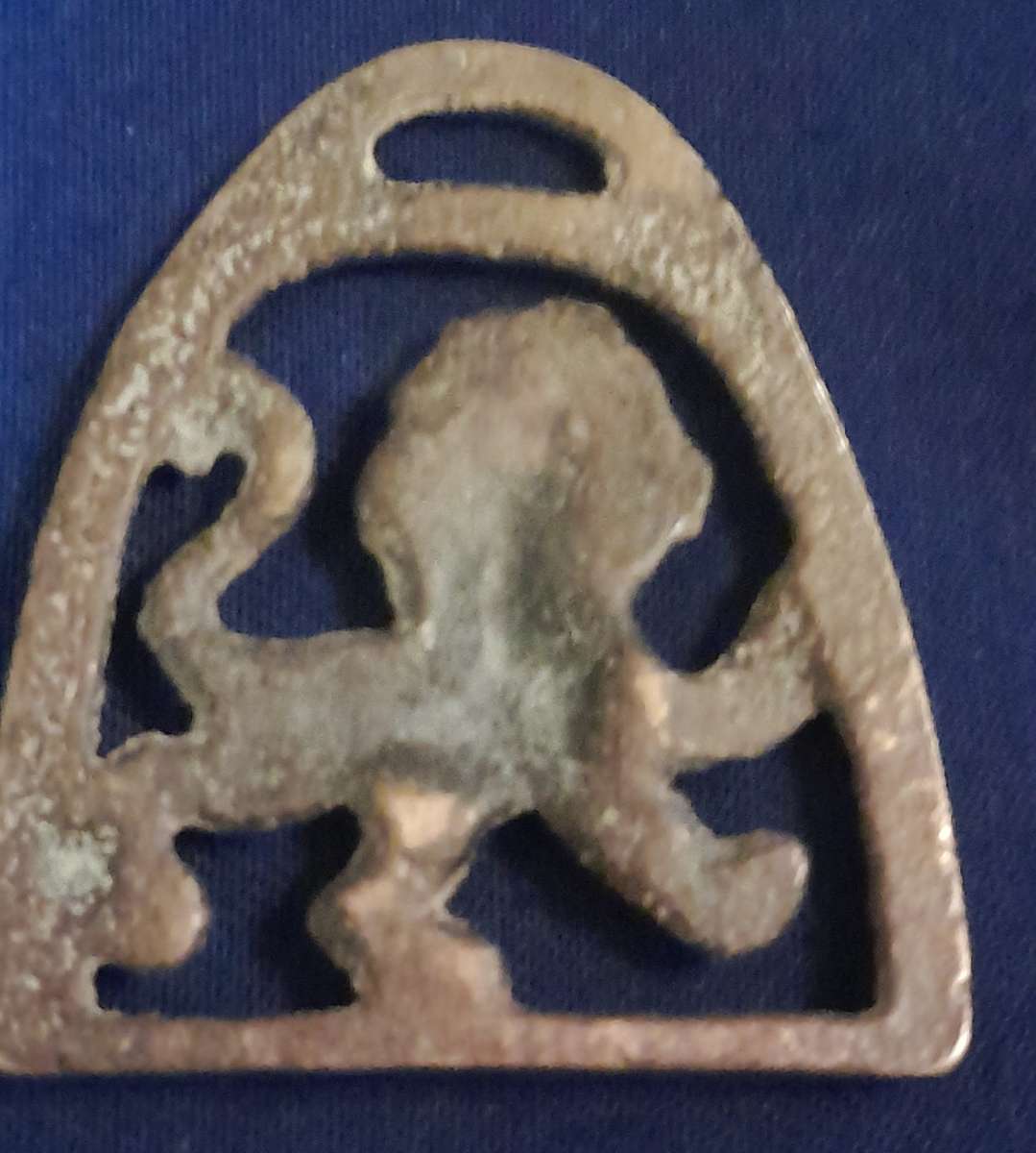 Antique Rare Martingale Miniature Pony Brasses - Set of Two