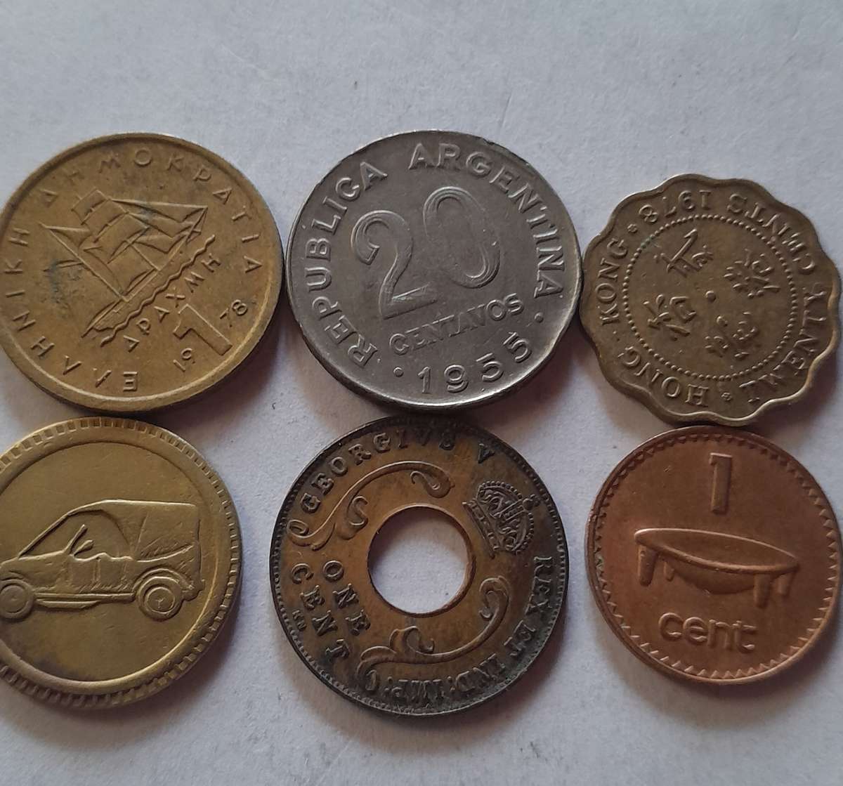 Assorted International Coins - 6 Coins