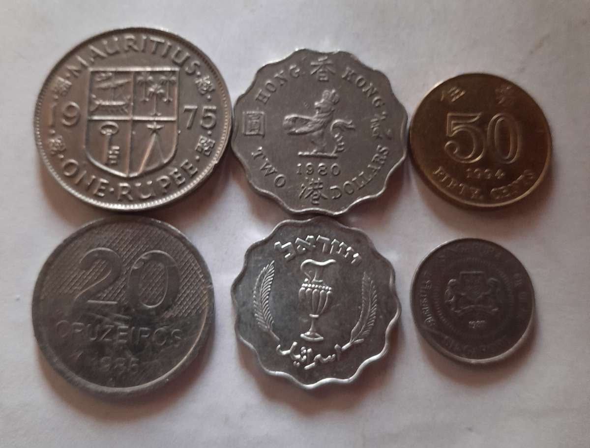 Assorted International Coins - 6 Coins