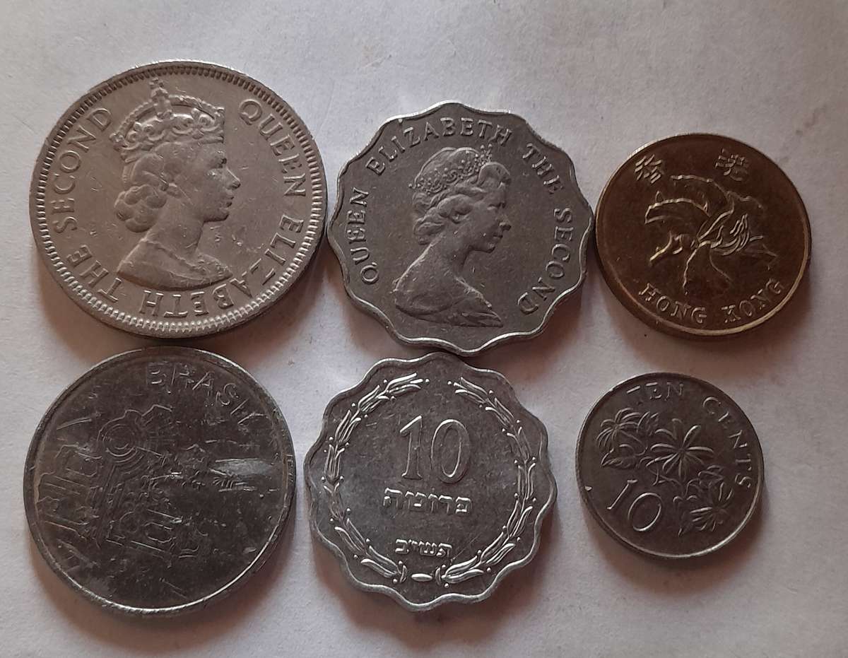Assorted International Coins - 6 Coins