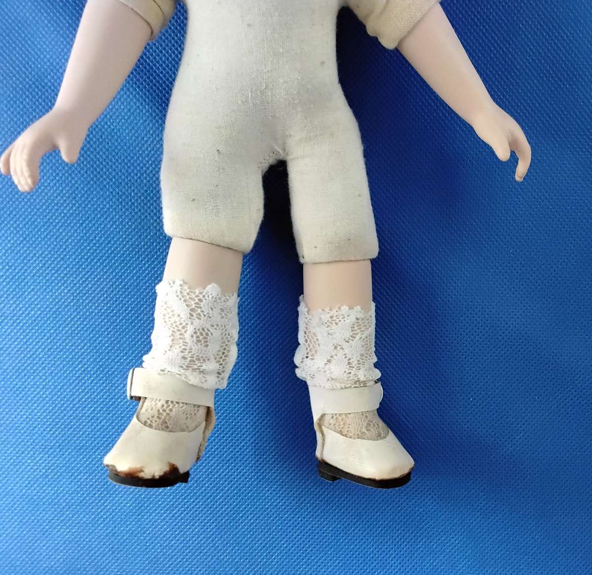 Small Vintage Porcelain Doll on Stand -Angela