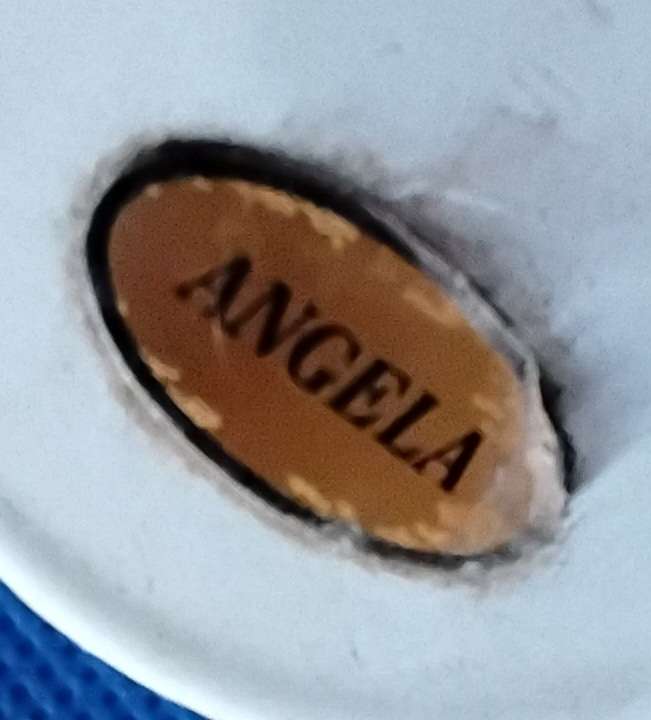 Small Vintage Porcelain Doll on Stand -Angela