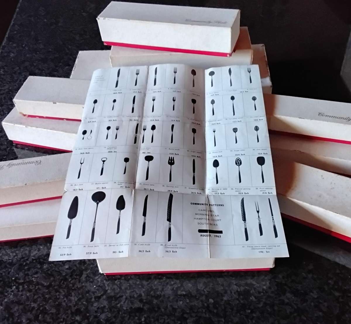 Community plate Cutlery Set Including 3 Piece Carving Set - 57 Pieces