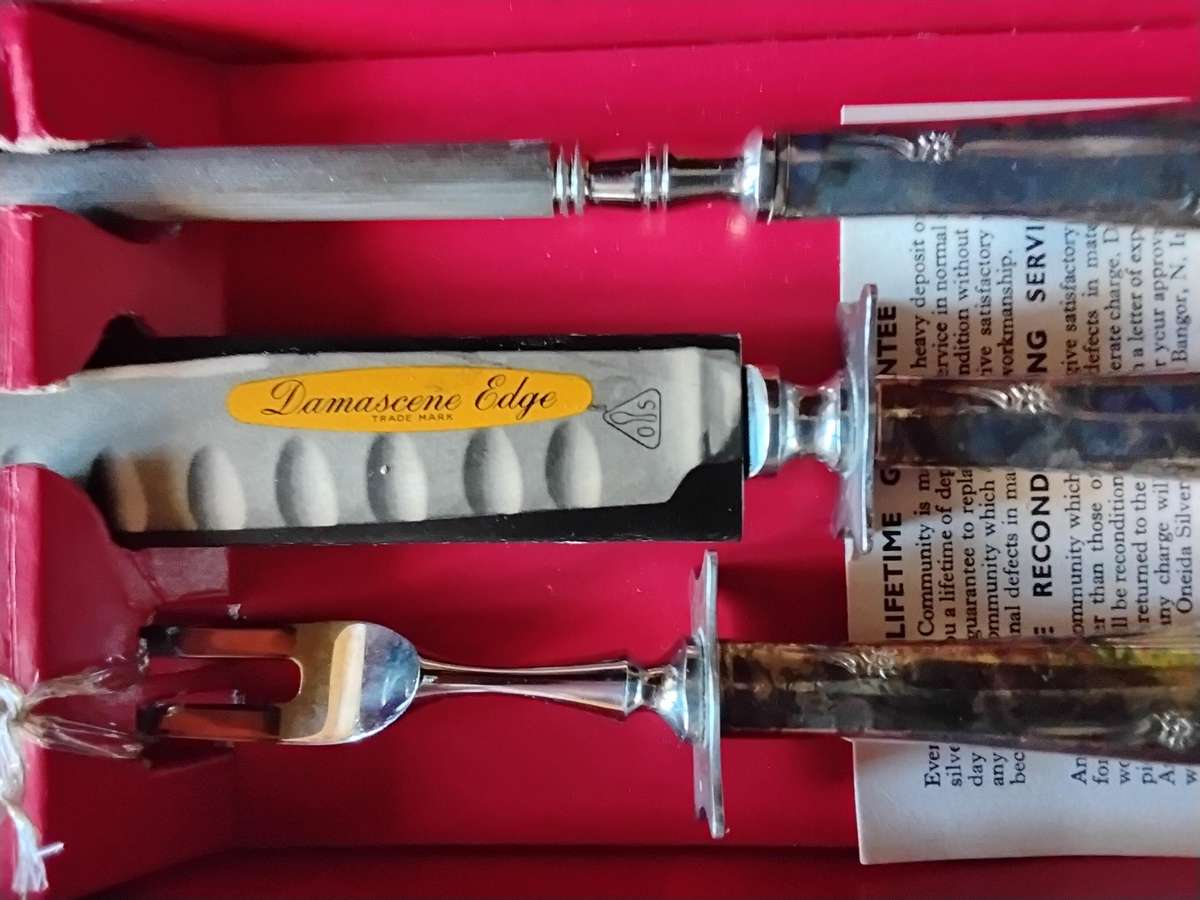 Community plate Cutlery Set Including 3 Piece Carving Set - 57 Pieces