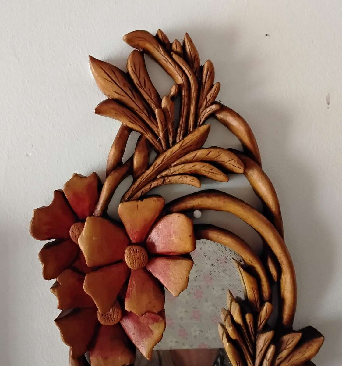 Hand carved Mirrored Fretwork Wall Sconce