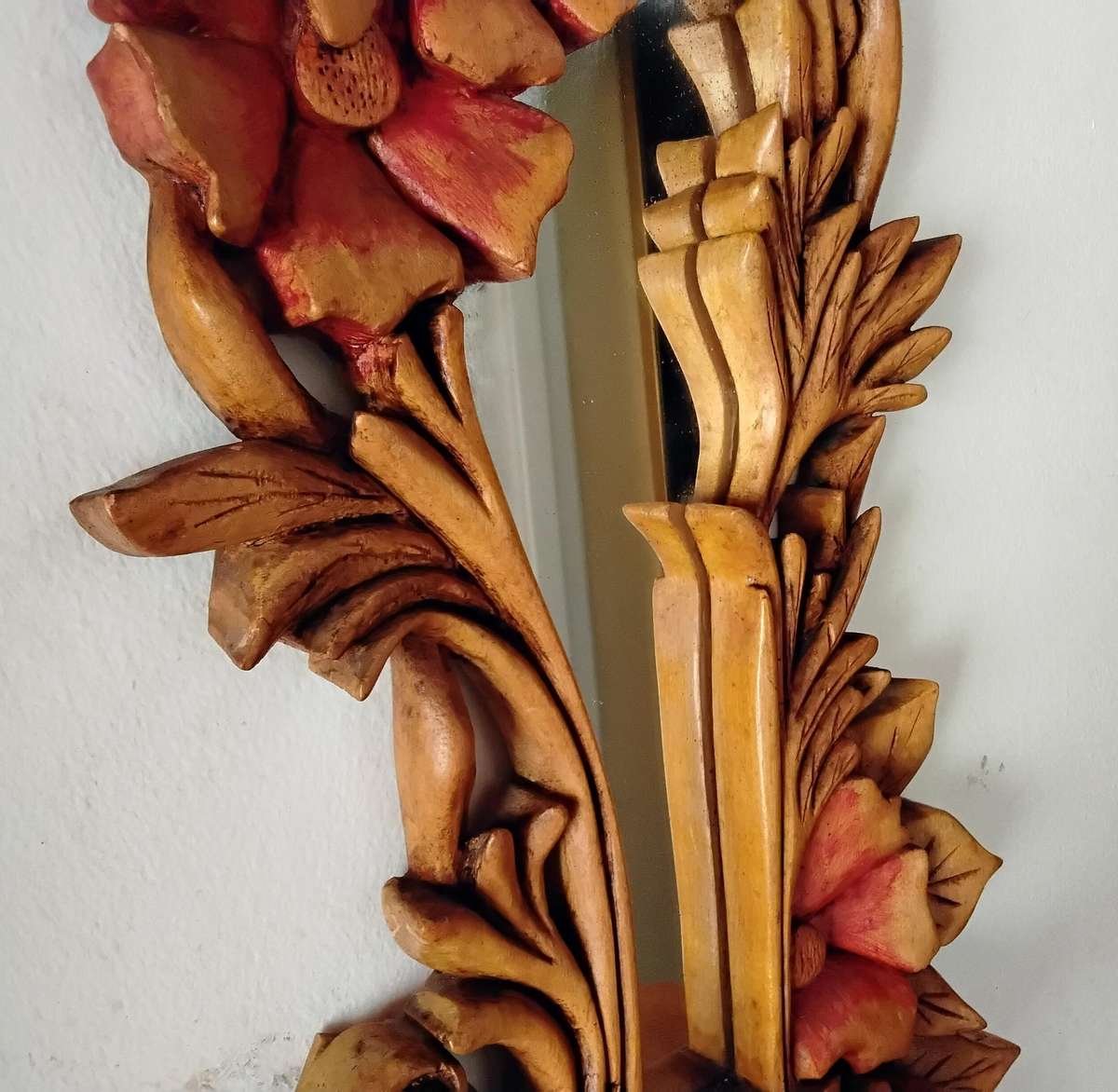 Hand carved Mirrored Fretwork Wall Sconce