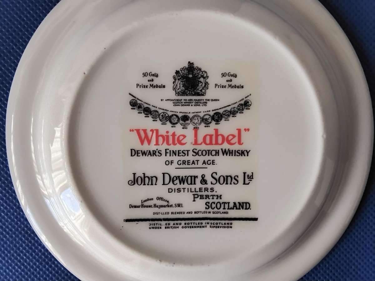 Rare Porcelain Coasters - John Dewar White Horse Whisky