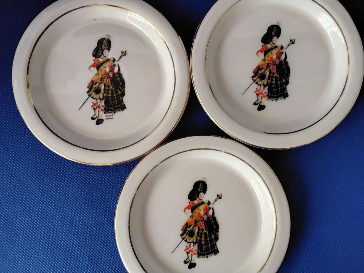 Rare Porcelain Coasters - John Dewar White Horse Whisky