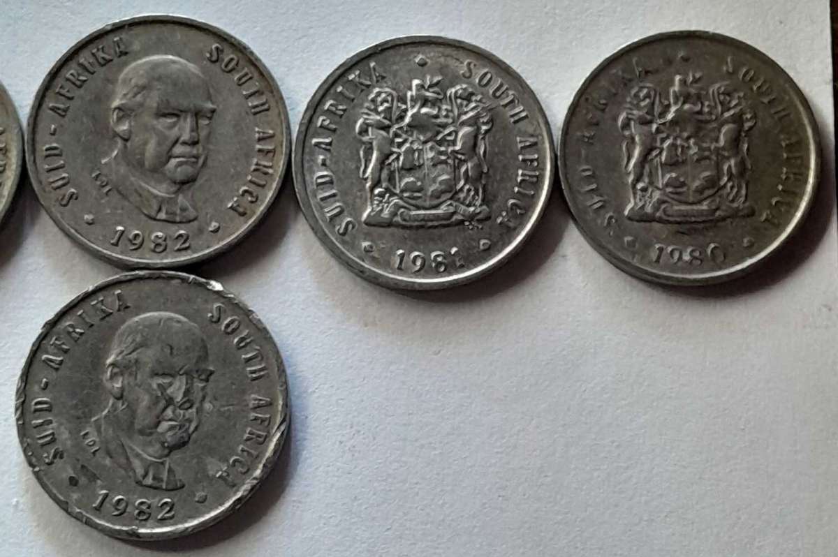 South African 5 cent coins - 29 Coins