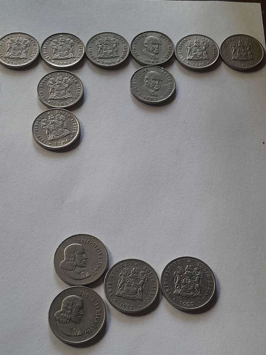 South African 5 cent coins - 29 Coins