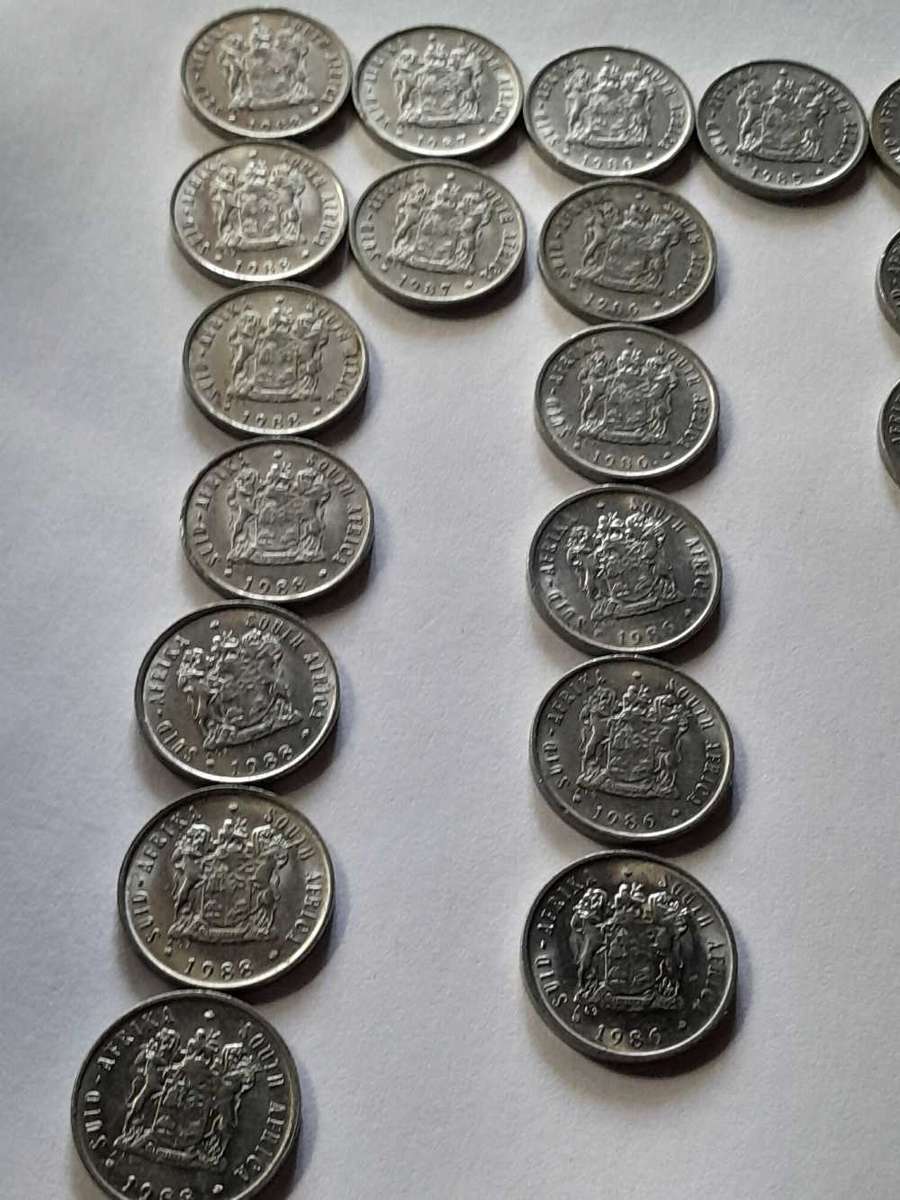 South African 5 cent coins - 29 Coins