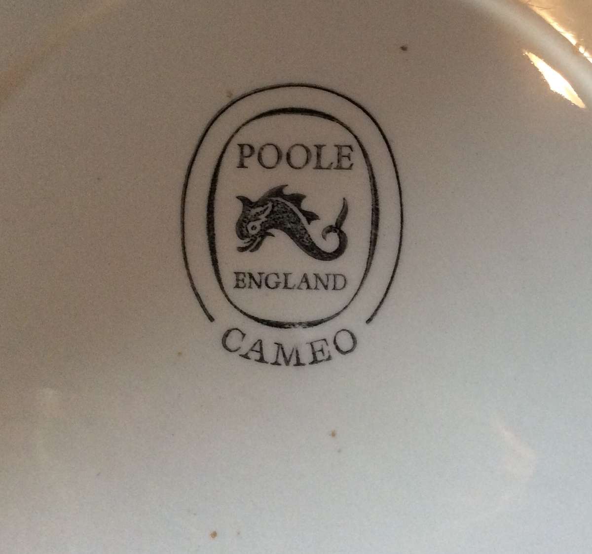 Metal Sheet Repousse Art on Poole Pottery Cameo plate