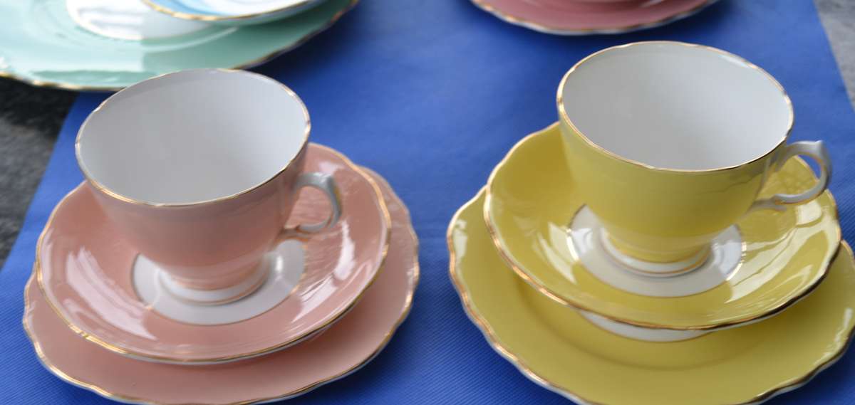 Vintage Colclough  Harlequin  Ballet Part Tea Set - 17 Pieces