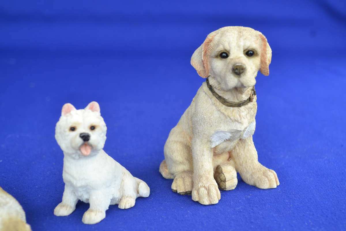 Assorted Selection of Four Small Dog Ornaments