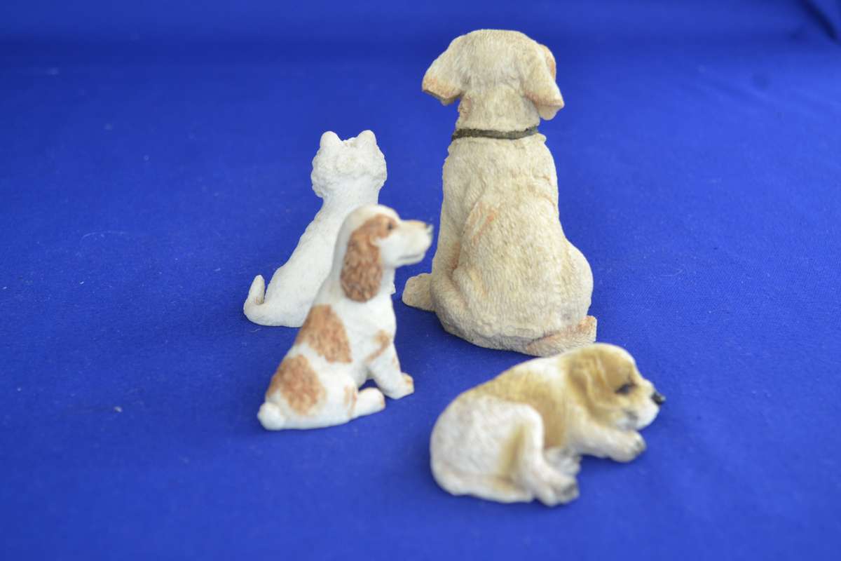 Assorted Selection of Four Small Dog Ornaments