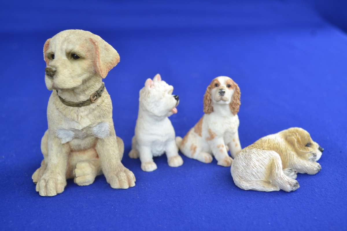 Assorted Selection of Four Small Dog Ornaments