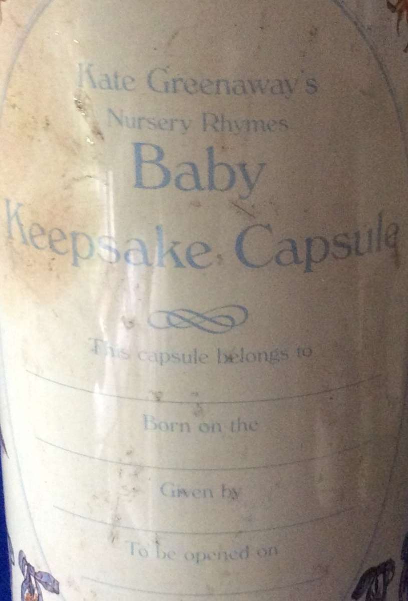 Vintage Kate Greenaway's Nursery Rhyme Baby Keepsake Capsule
