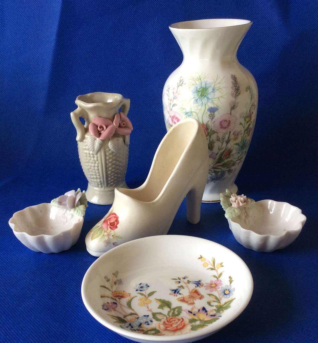 Vintage Dressing Table Ornaments and Trinket bowls - 6 Pieces