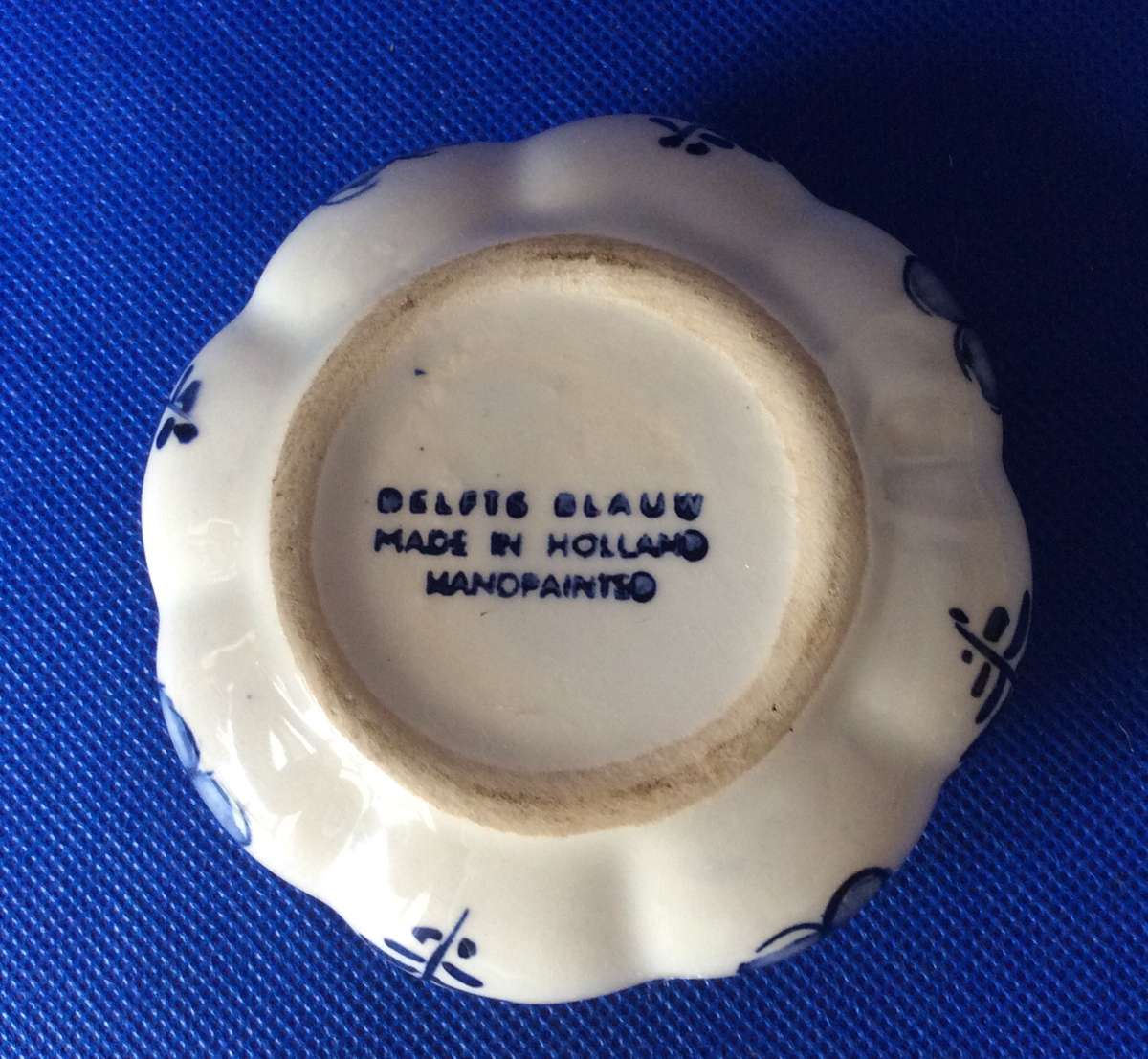 Delft Blauw  Holland New Silver Tea Strainer and Drip Bowl Plus 2 Small Delft Blue Bowls