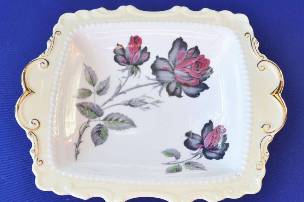 Royal Albert Masquerade Rectangular bowl / Trinket Dish  Vintage