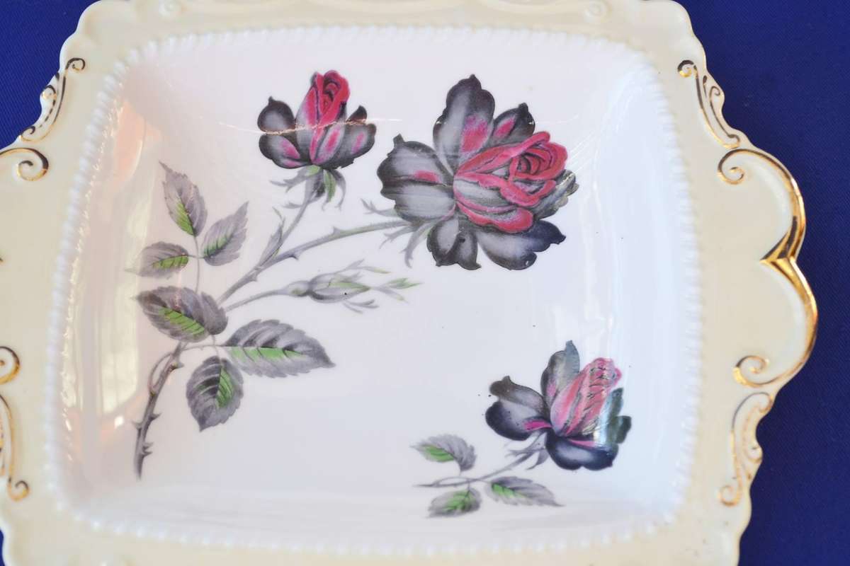 Royal Albert Masquerade Rectangular bowl / Trinket Dish  Vintage