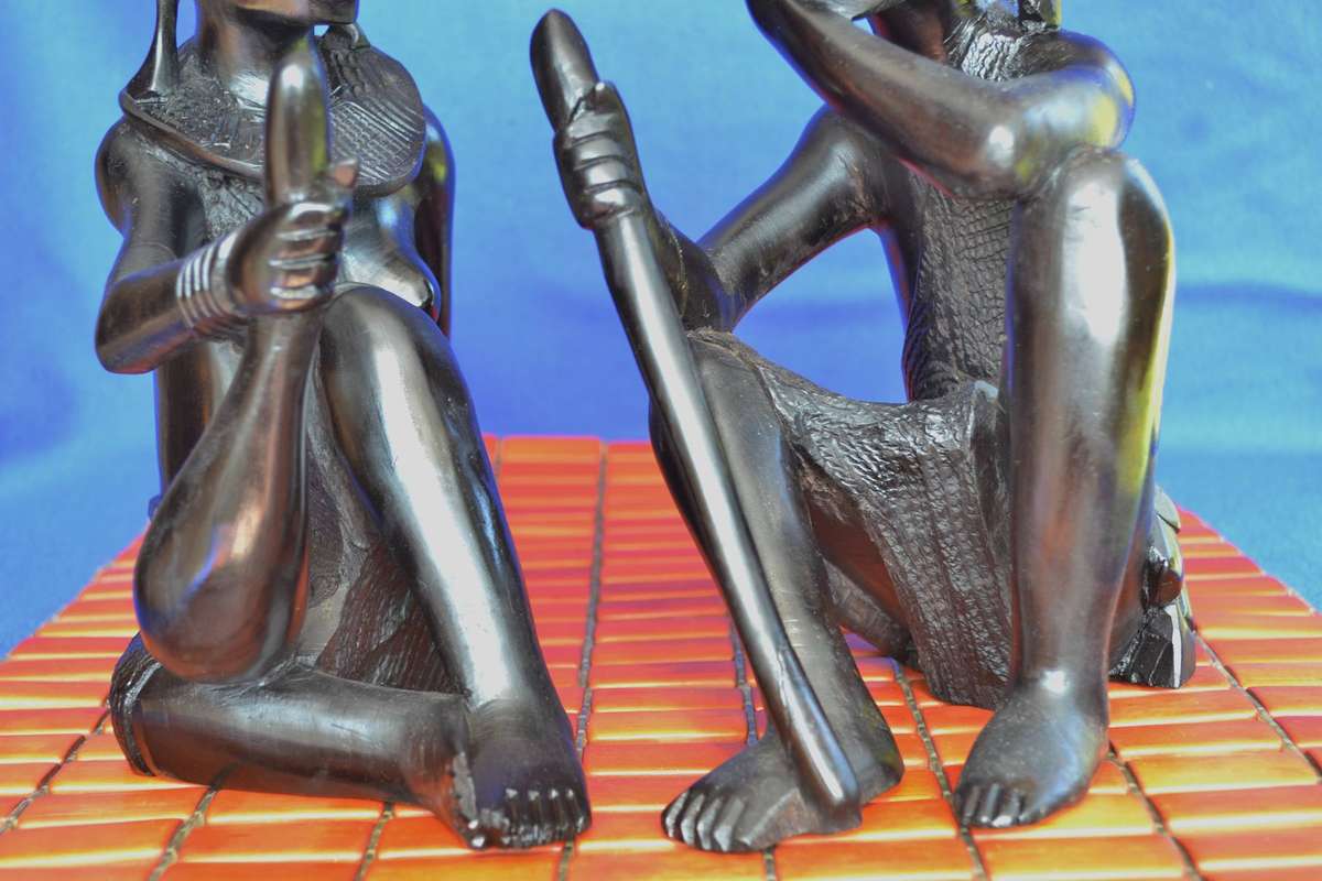 Vintage (Maasai Couple) Detailed Hard Wood Carvings
