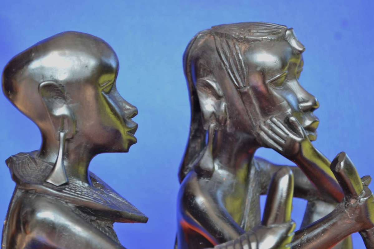 Vintage (Maasai Couple) Detailed Hard Wood Carvings