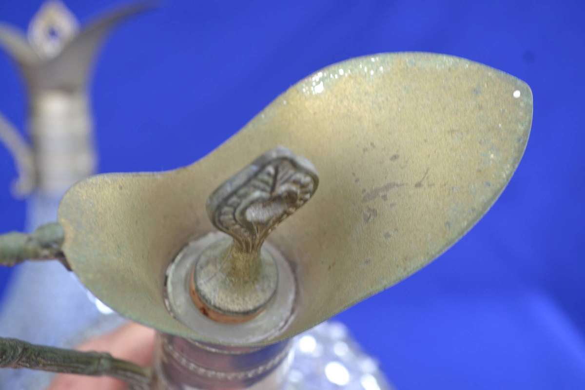 Trivoli Original Vintage Diamond Cut Crystal Ships Decanters with silver Plate Mountings