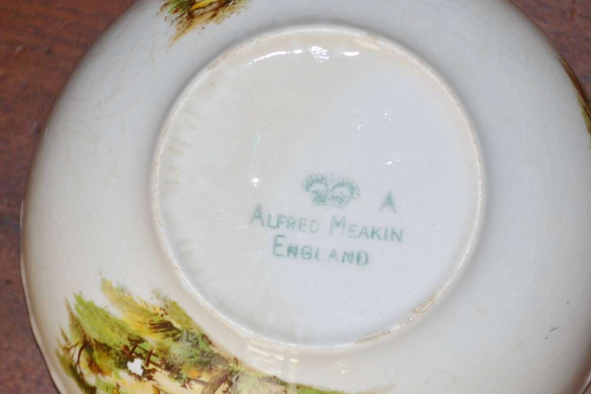 Vintage Alfred Meakin "The Hayride" Part Tea Set - 16 Pieces