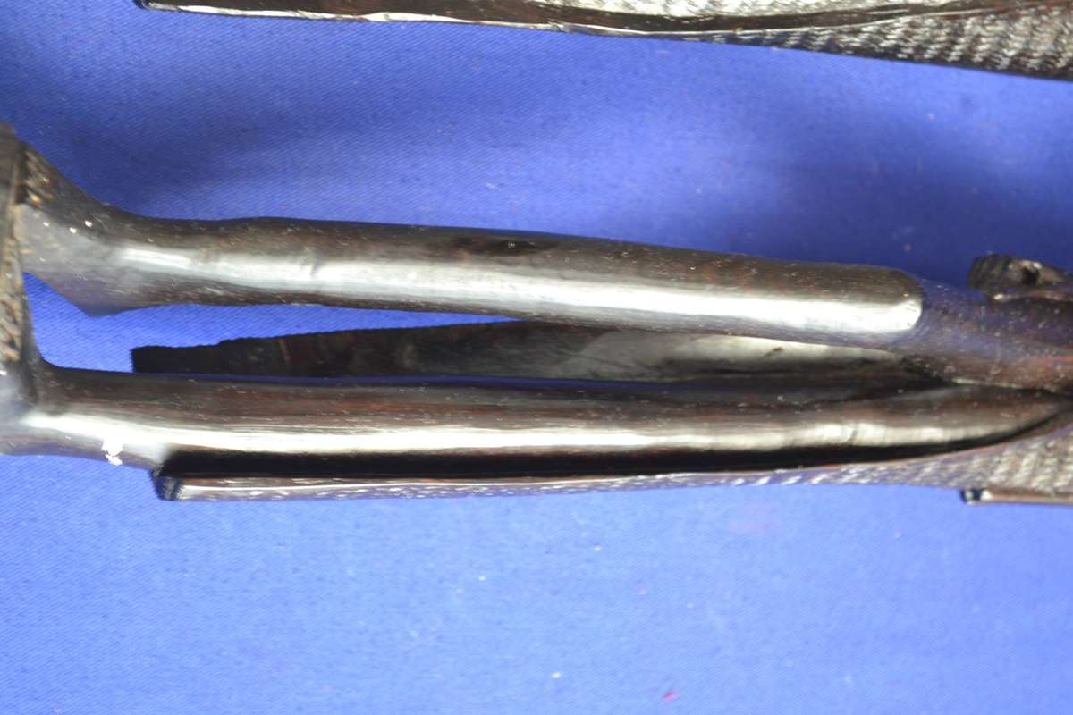 Pair of Vintage Ebony Hand Carved African Figures