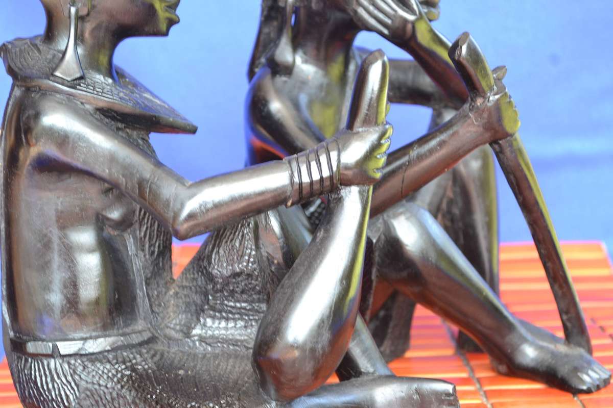Vintage (Maasai Couple) Detailed Hard Wood Carvings