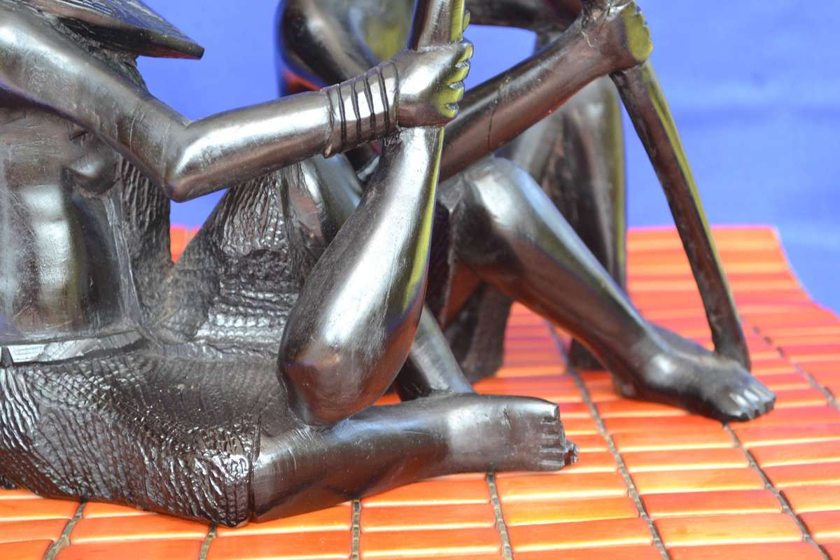 Vintage (Maasai Couple) Detailed Hard Wood Carvings