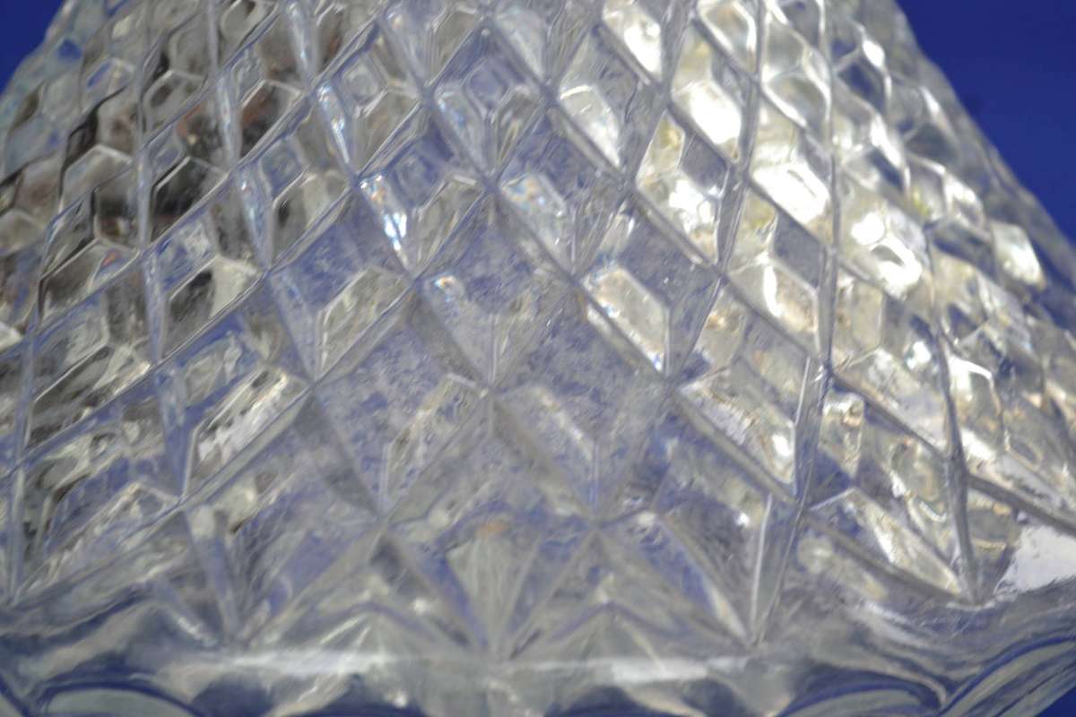 Trivoli Original Vintage Diamond Cut Crystal Ships Decanters with silver Plate Mountings