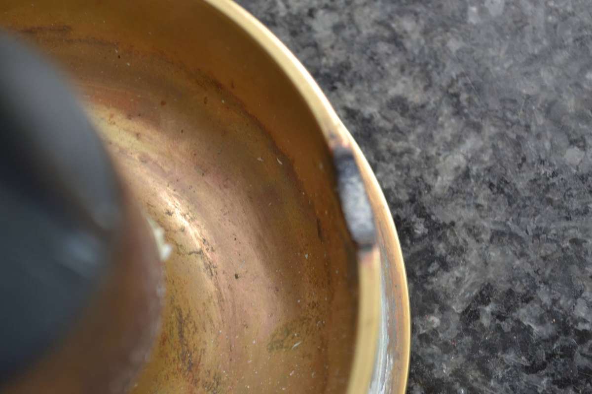 True Vintage Heavy WWII Trench Art "Mortar" Ashtray with Coin Cigarette Holders