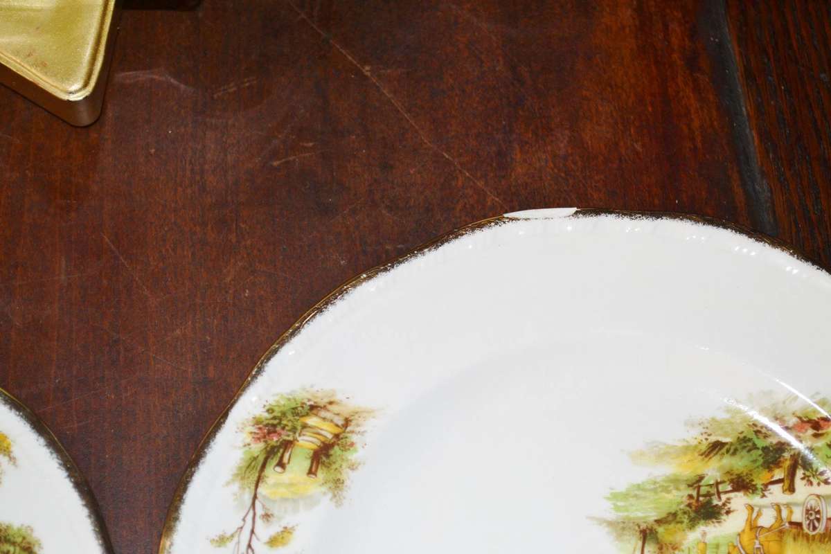 Vintage Alfred Meakin "The Hayride" Part Tea Set - 16 Pieces