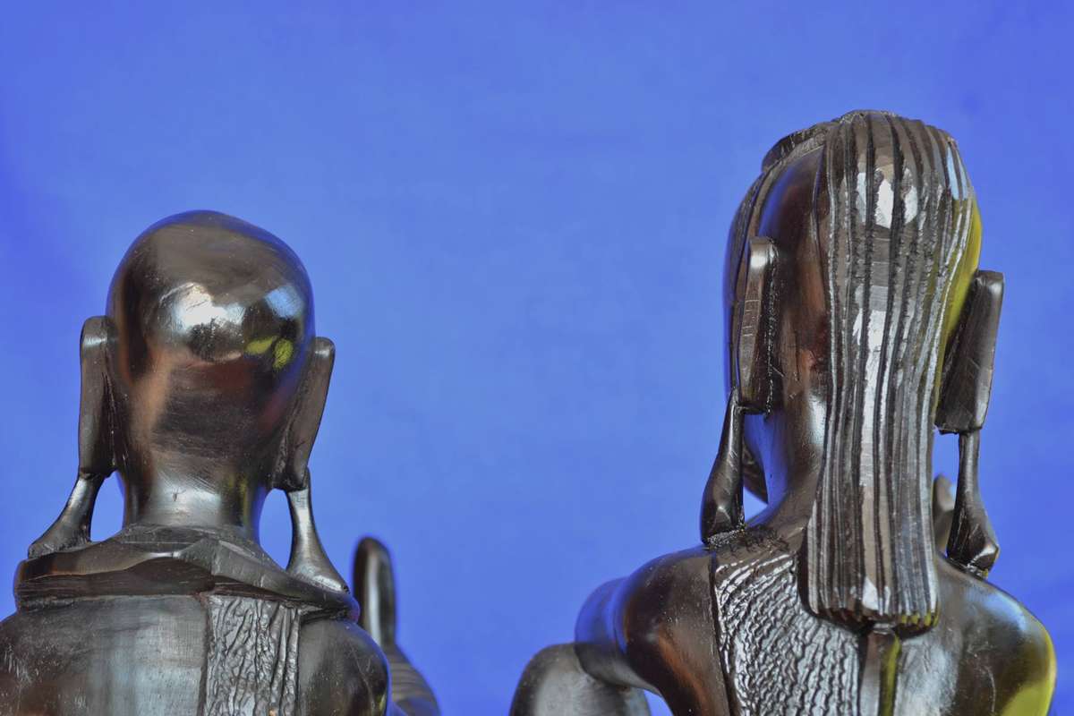 Vintage (Maasai Couple) Detailed Hard Wood Carvings