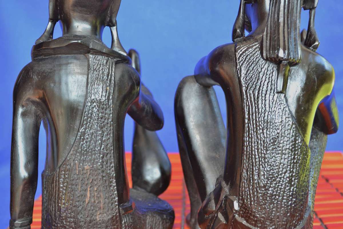 Vintage (Maasai Couple) Detailed Hard Wood Carvings
