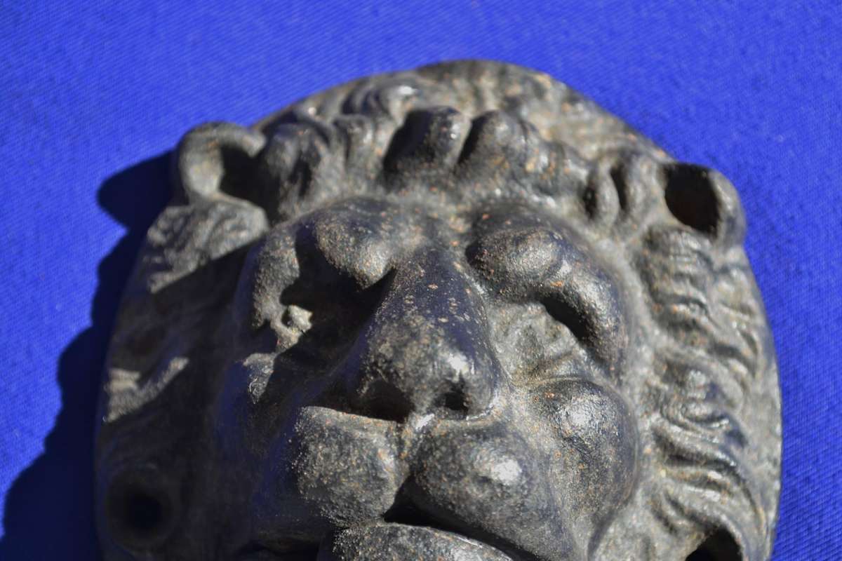 Antique Metal  Lion Head Door Knocker