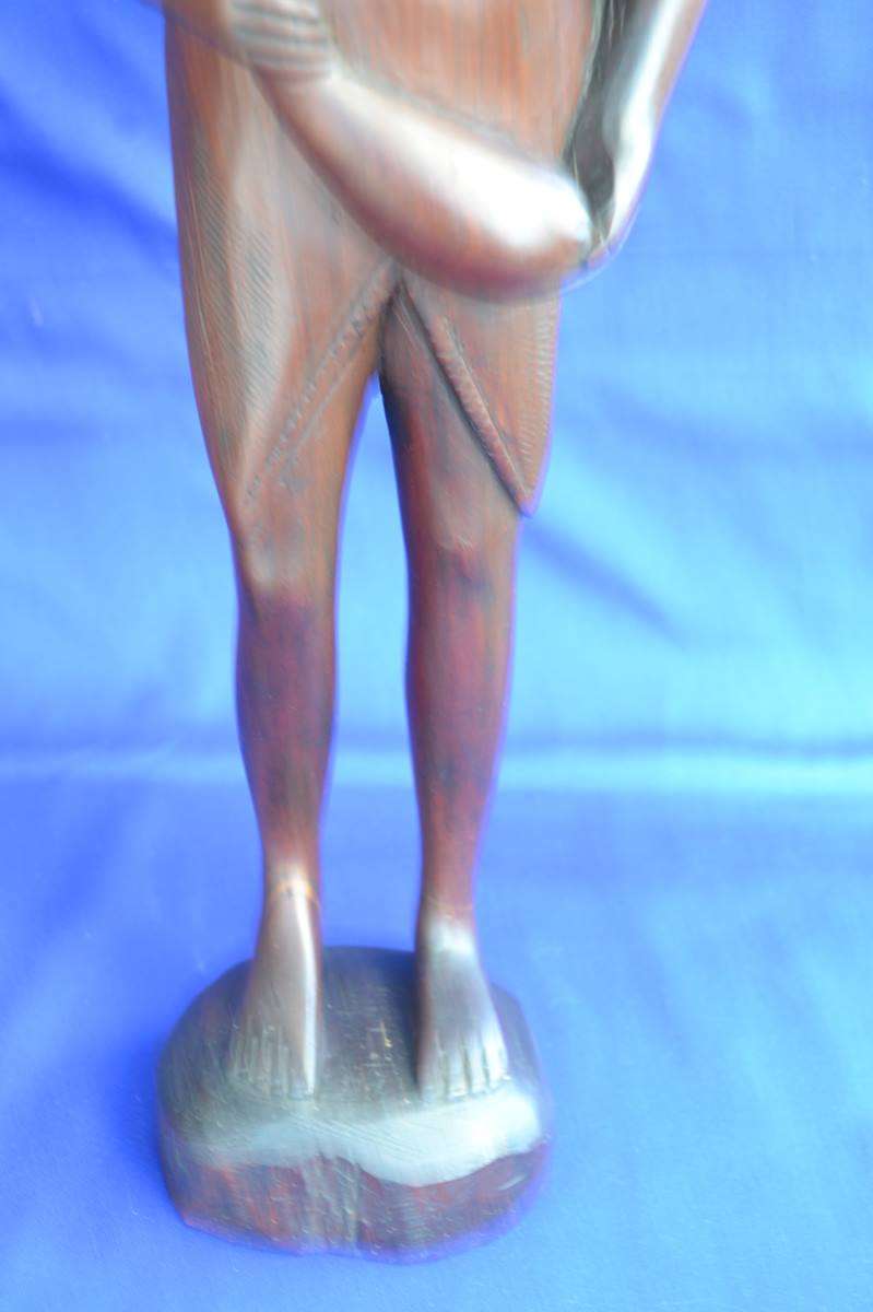 Hand Carved Wooden Maasai Warrior and Tribal  Figures