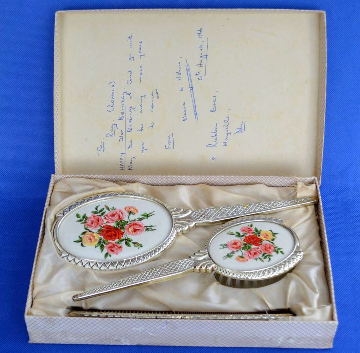 Vintage 3 Piece Dressing Table Set-1960s