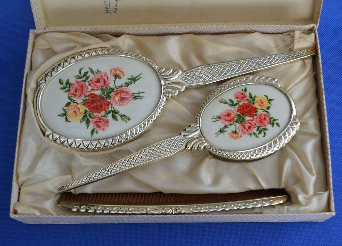 Vintage 3 Piece Dressing Table Set-1960s