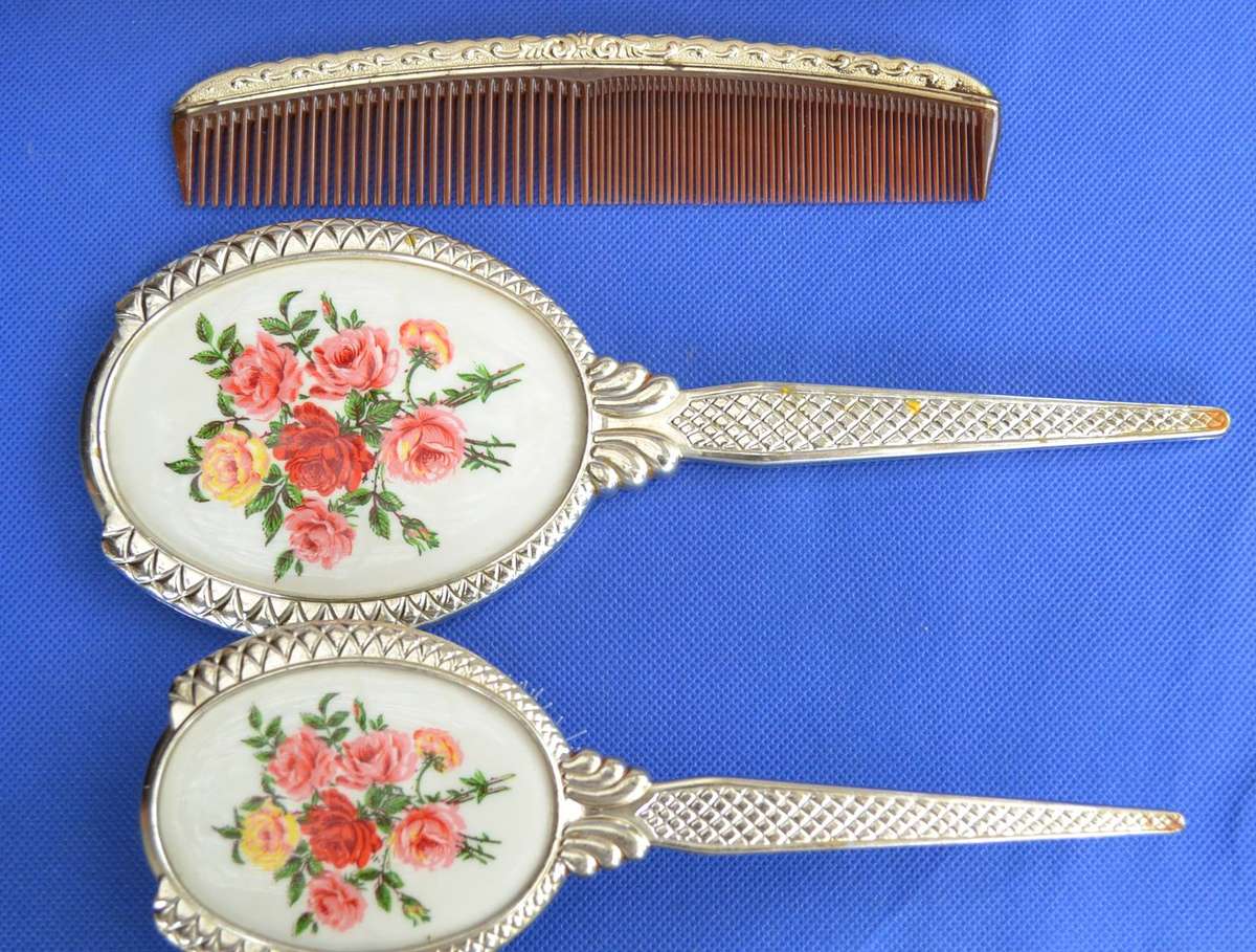 Vintage 3 Piece Dressing Table Set-1960s