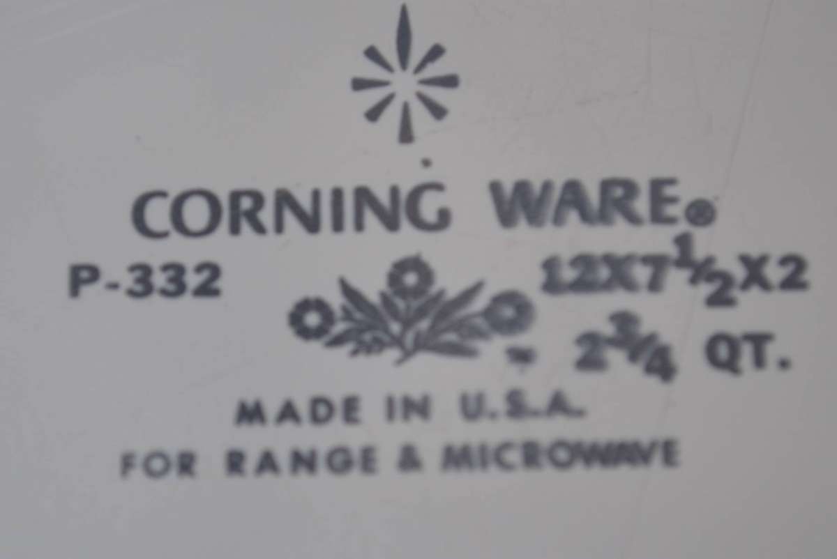 Vintage Corning Ware Cornflower Blue Roasting / Lasagne Dish and Loaf Pan