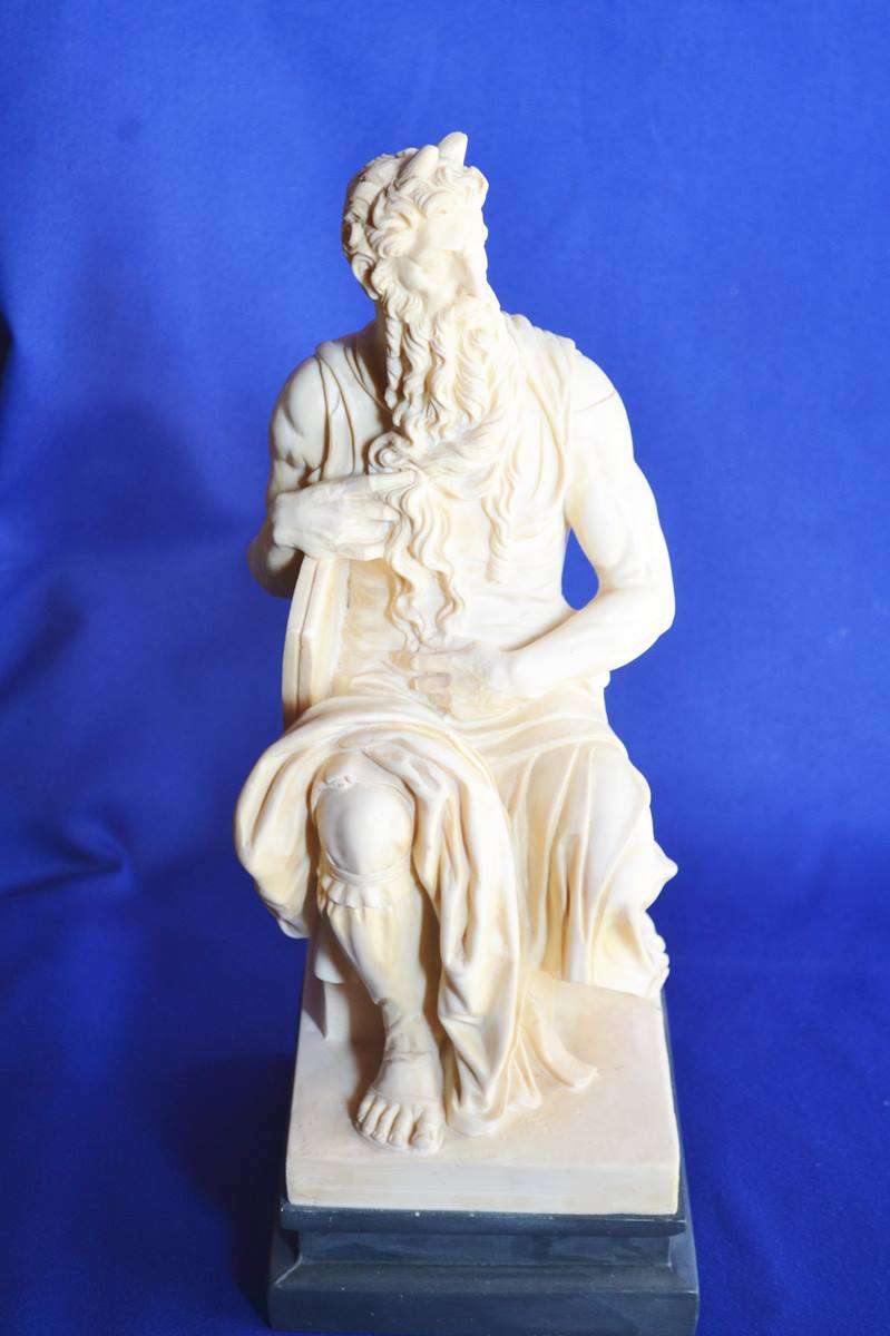 A Santimi Statue  - Horns of  Moses By Michelangelo - Vintage